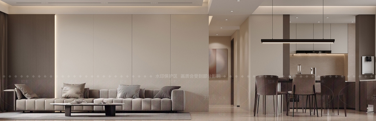 现代意式客餐厅3D模型下载【ID:1200297363】