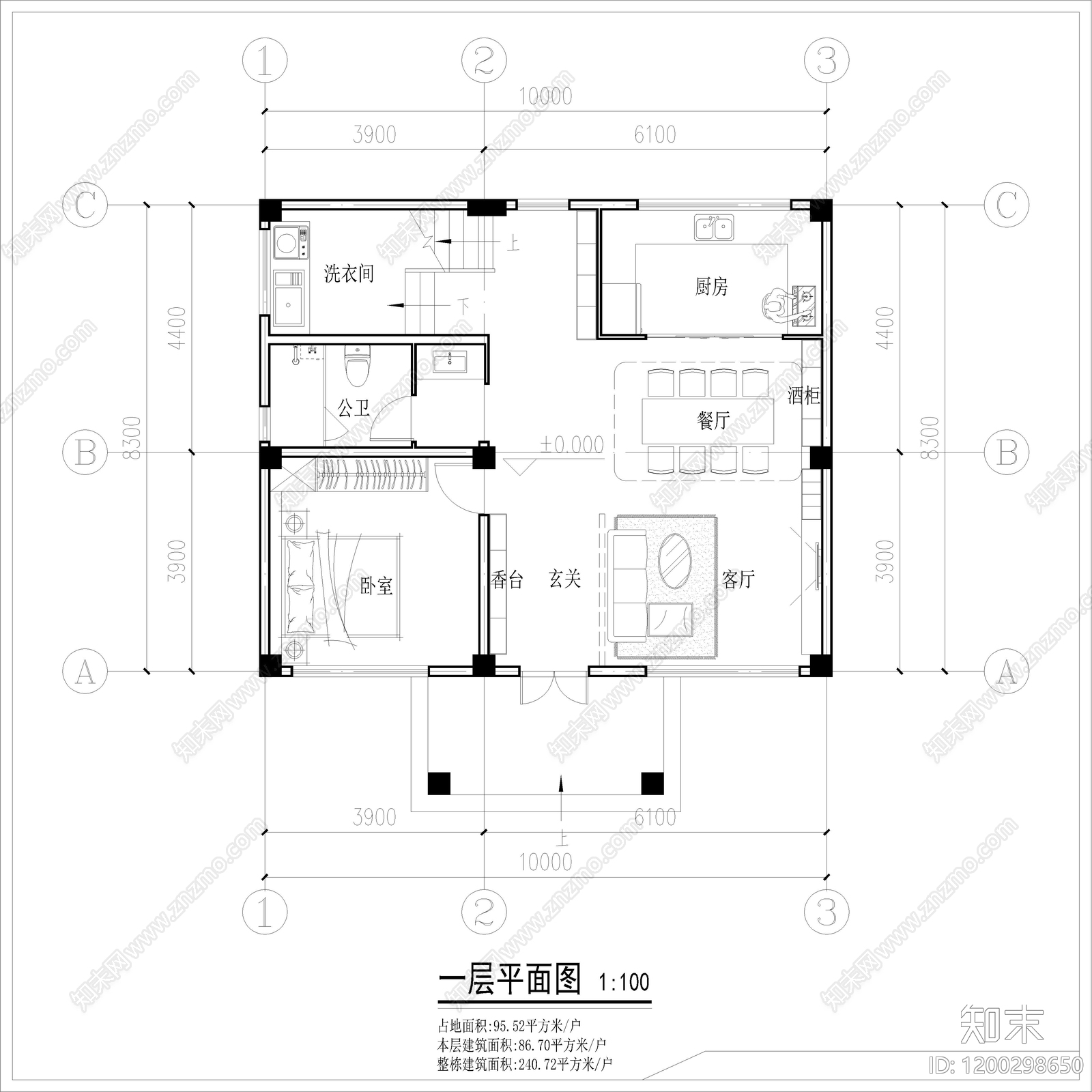 现代别墅建筑施工图下载【ID:1200298650】
