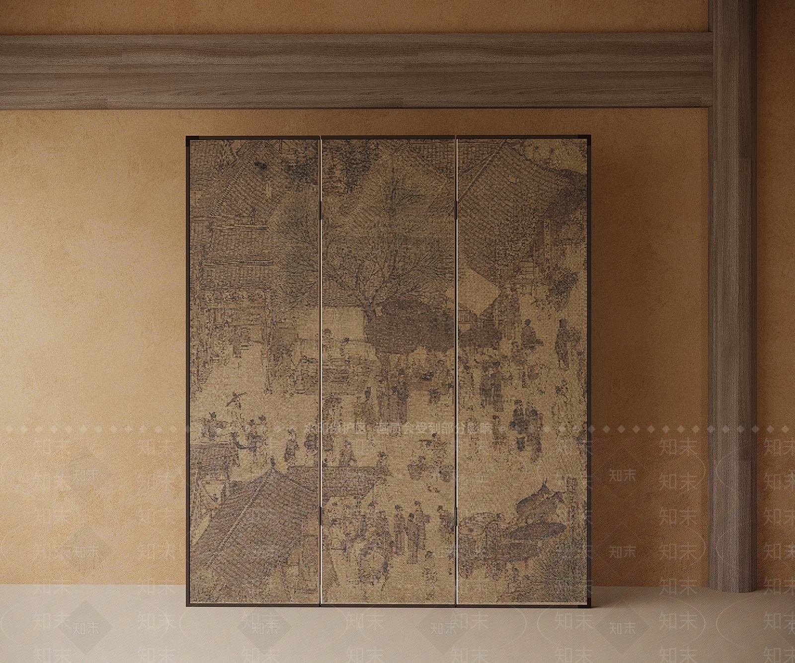 中式新中式屏风3D模型下载【ID:1200298840】
