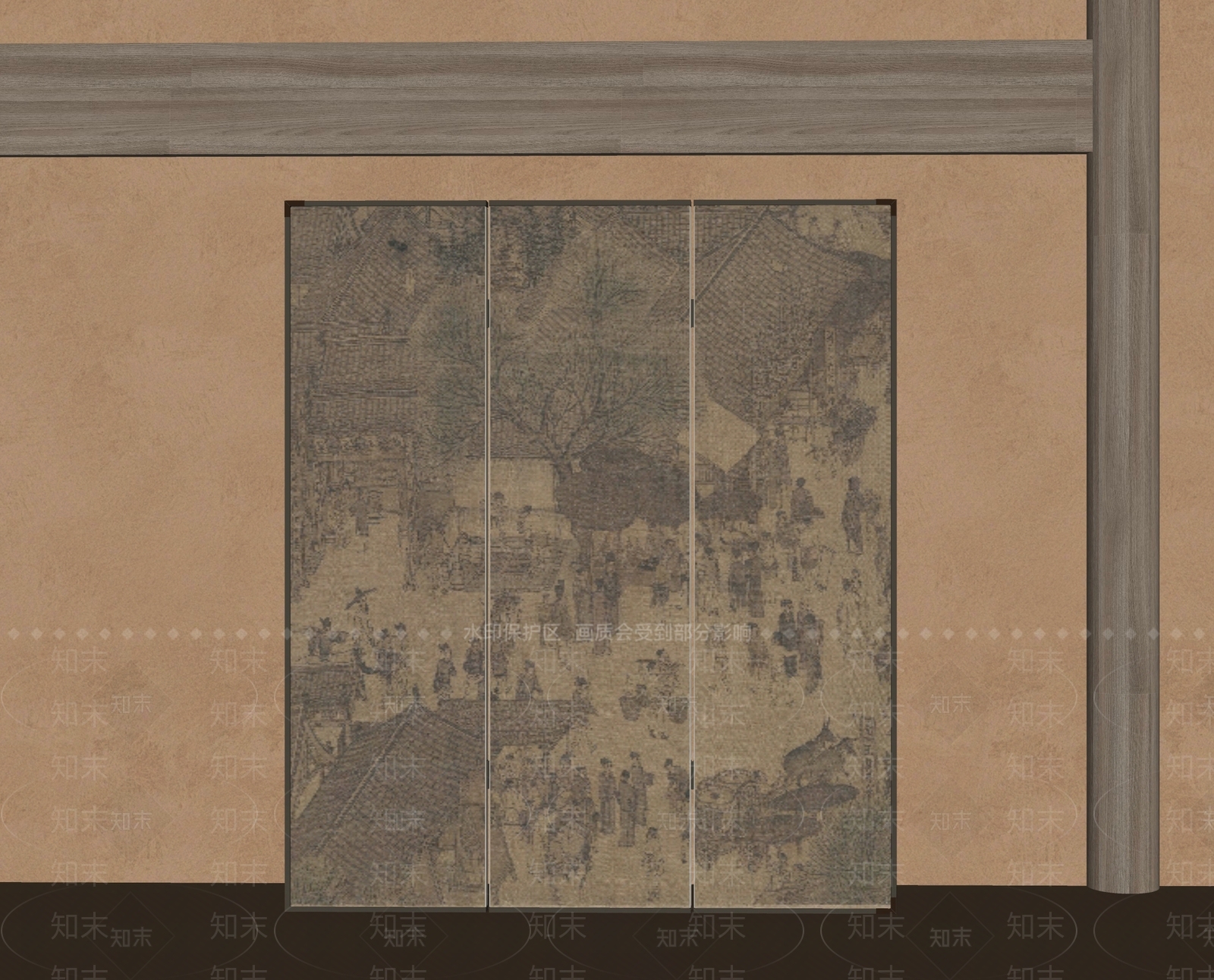 新中式中式屏风SU模型下载【ID:1200298808】