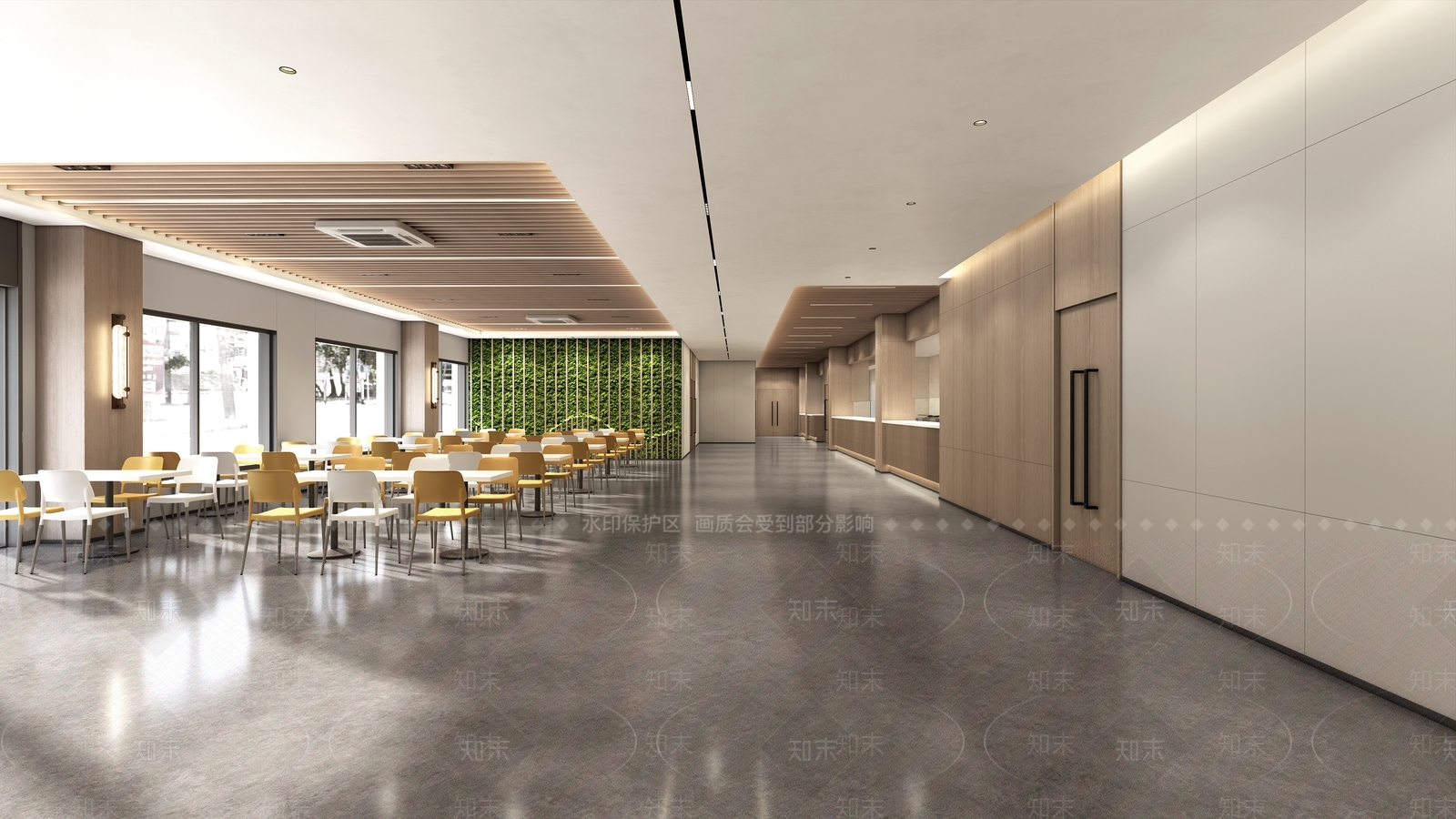 现代食堂SU模型下载【ID:1200299229】