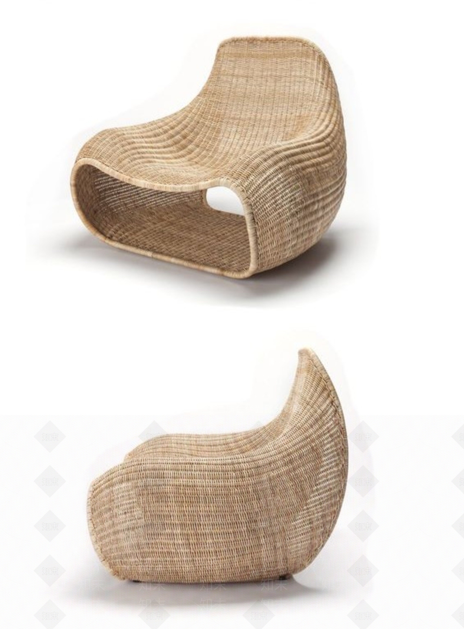 侘寂简约单人沙发SU模型下载【ID:1200299720】