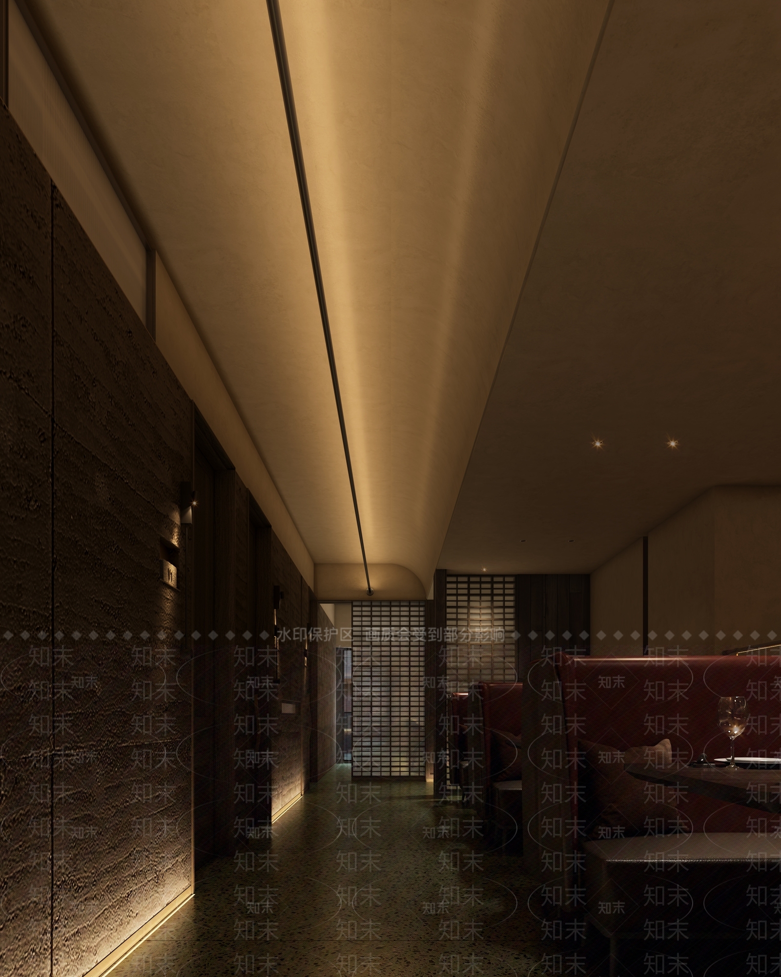 现代复古中餐厅SU模型下载【ID:1200301266】