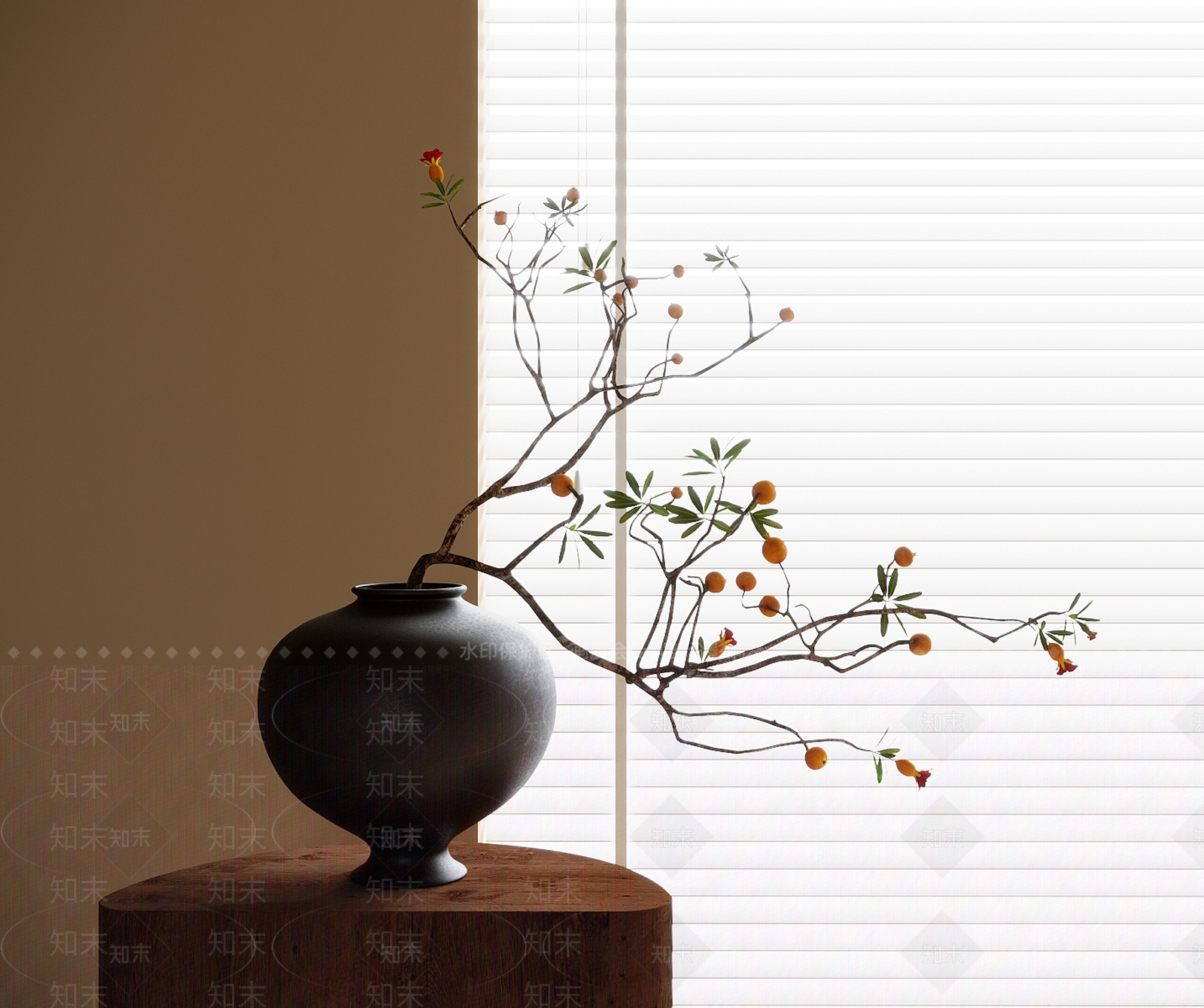 新中式中式花艺SU模型下载【ID:1200301208】
