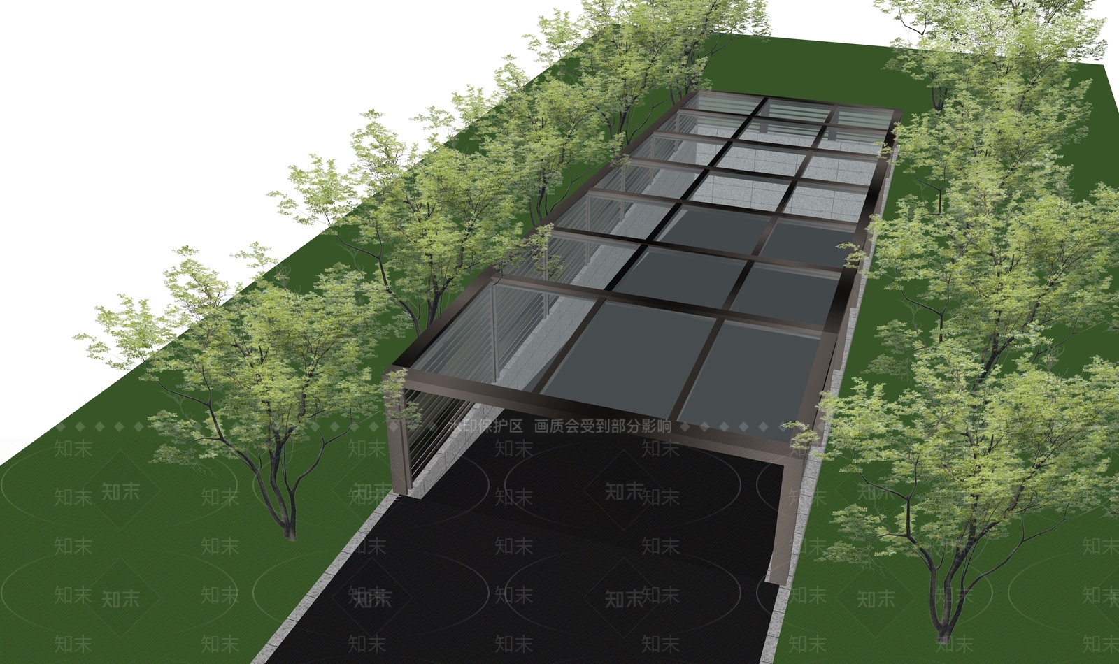 现代停车场SU模型下载【ID:1200301309】