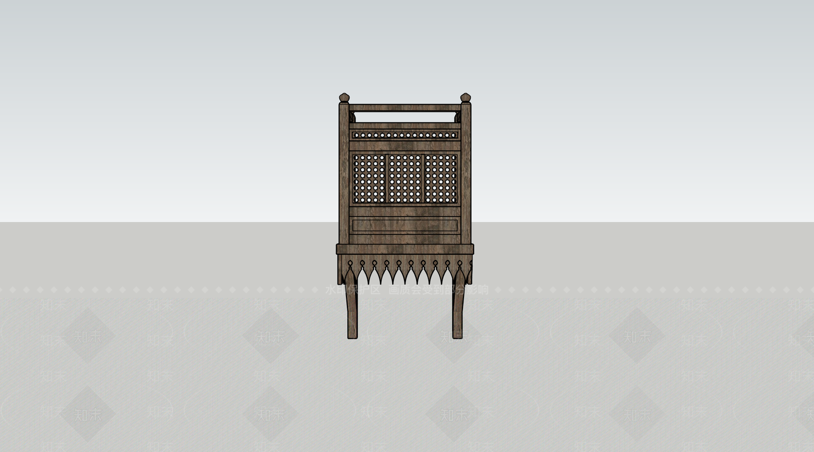 新中式中式风格建筑SU模型下载【ID:1200301737】