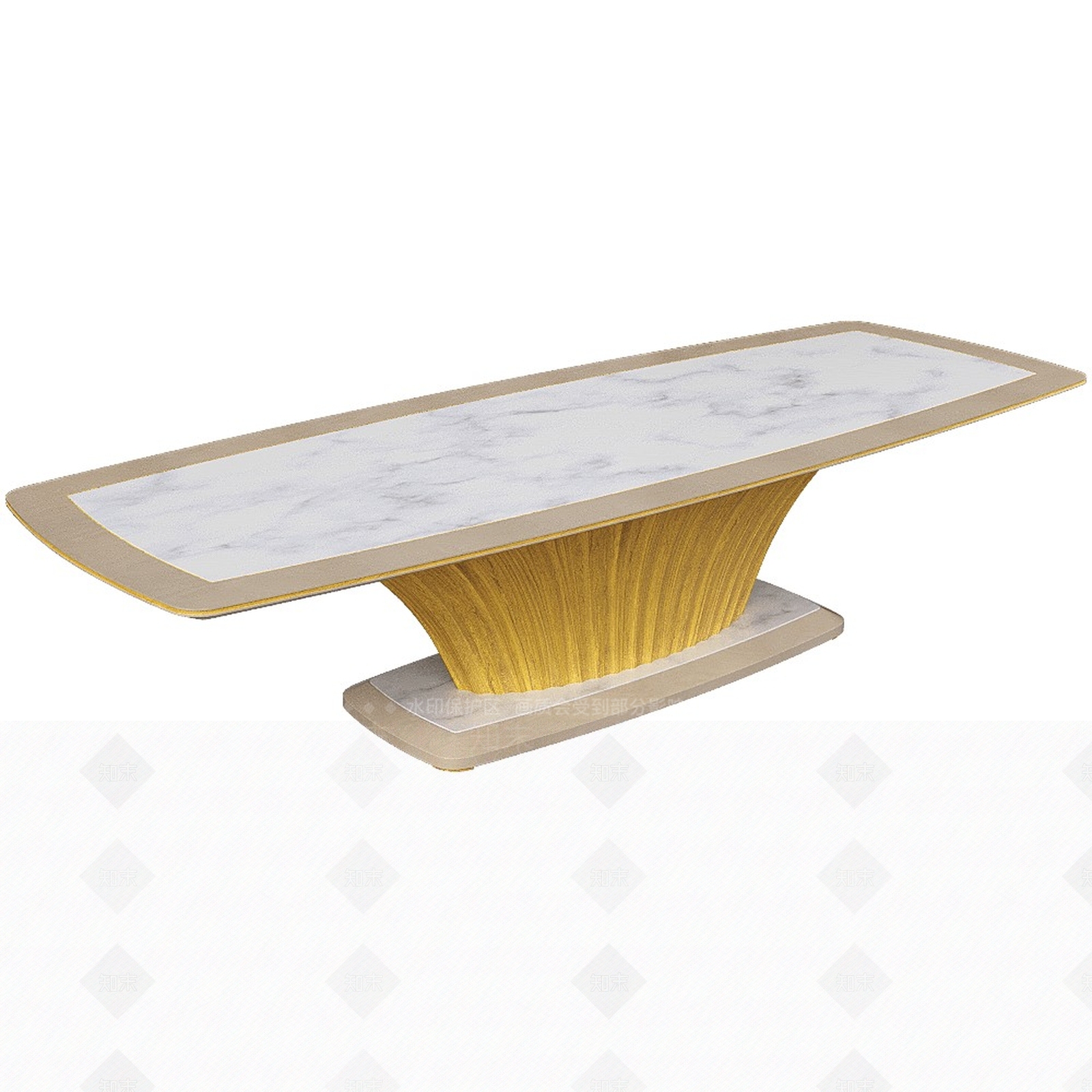 欧式复古餐桌SU模型下载【ID:1200303257】