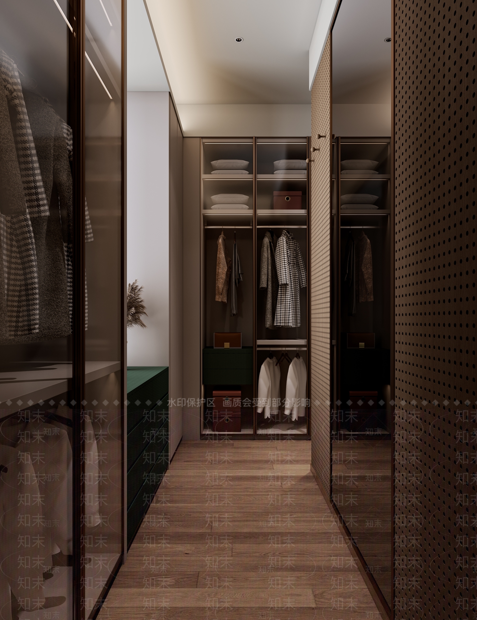 现代衣帽间3D模型下载【ID:1200308165】
