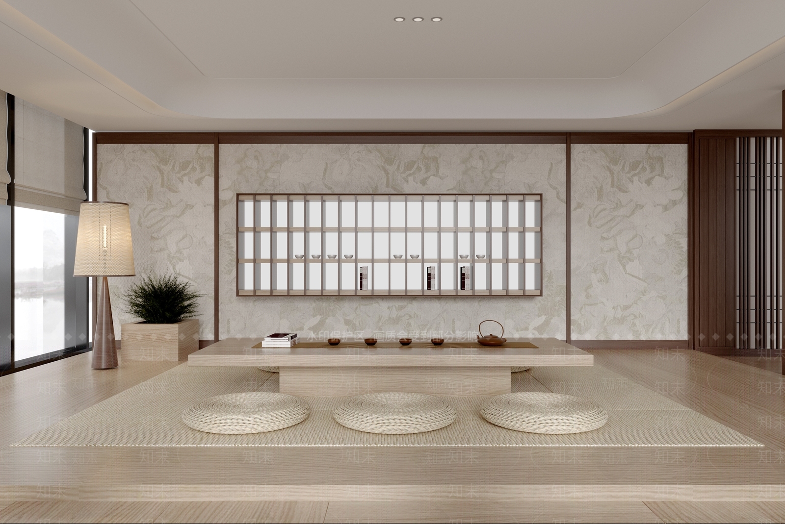 新中式日式茶室3D模型下载【ID:1200309372】