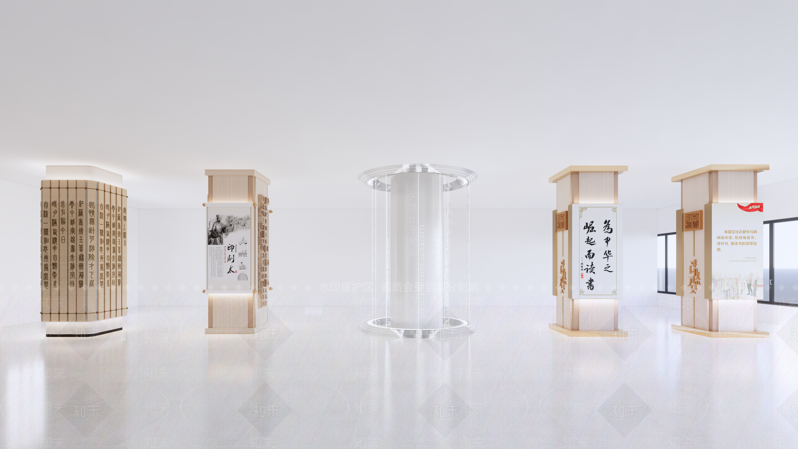 现代中式图书馆SU模型下载【ID:1200391150】