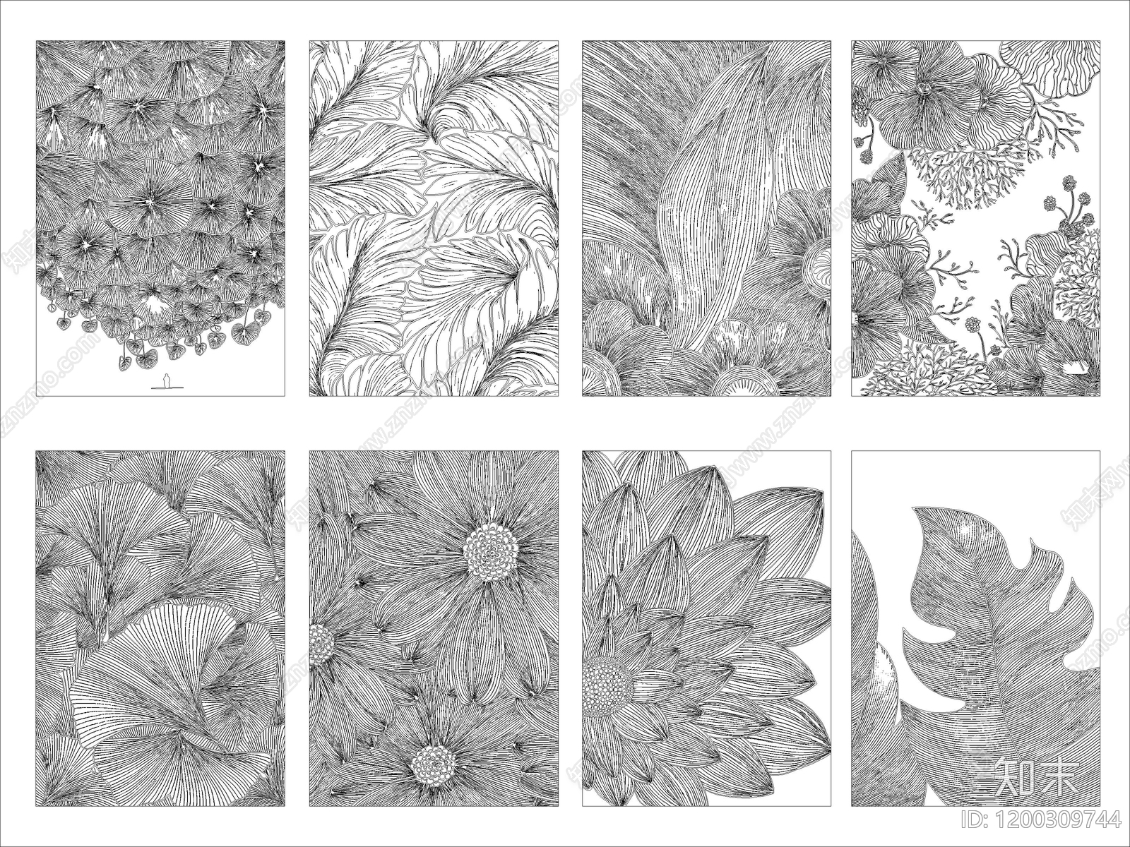 现代绿植施工图下载【ID:1200309744】