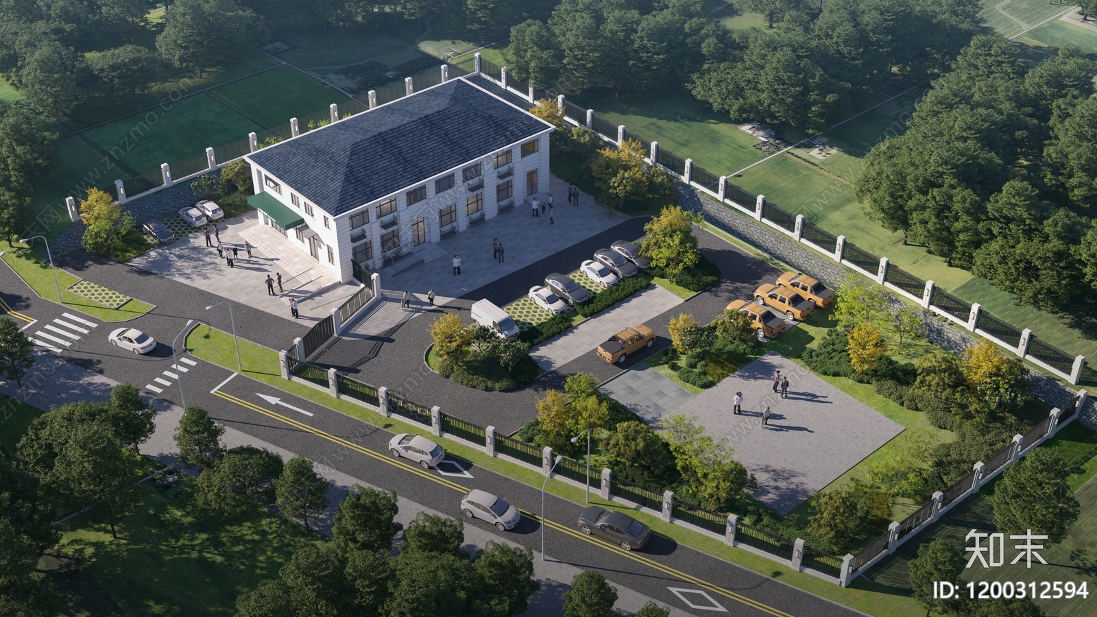 现代办公楼建筑cad施工图下载【ID:1200312594】