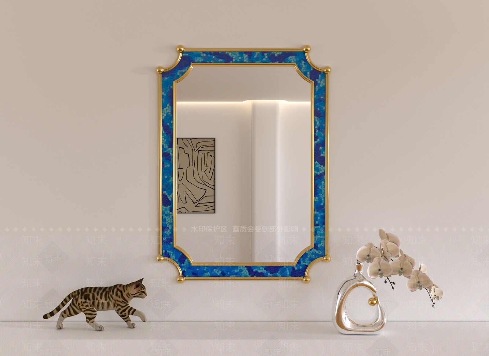 简欧镜子SU模型下载【ID:1200315802】