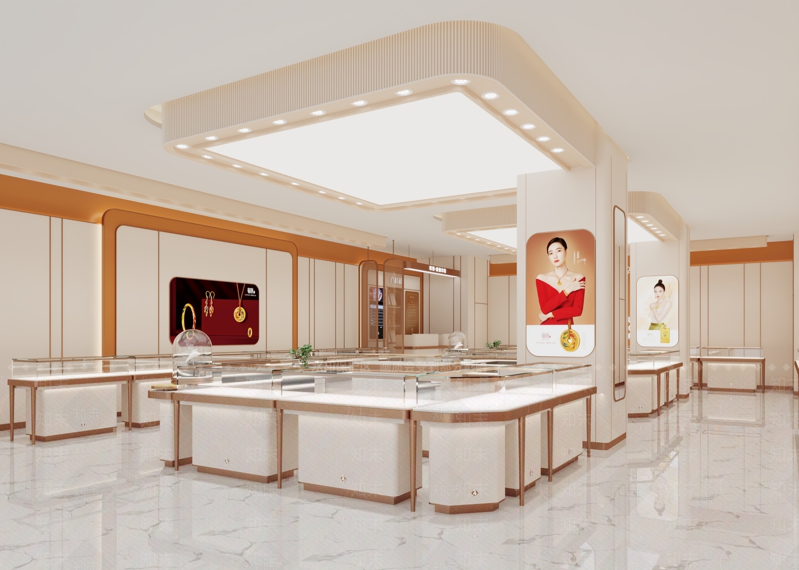 现代轻奢珠宝店3D模型下载【ID:1200317576】