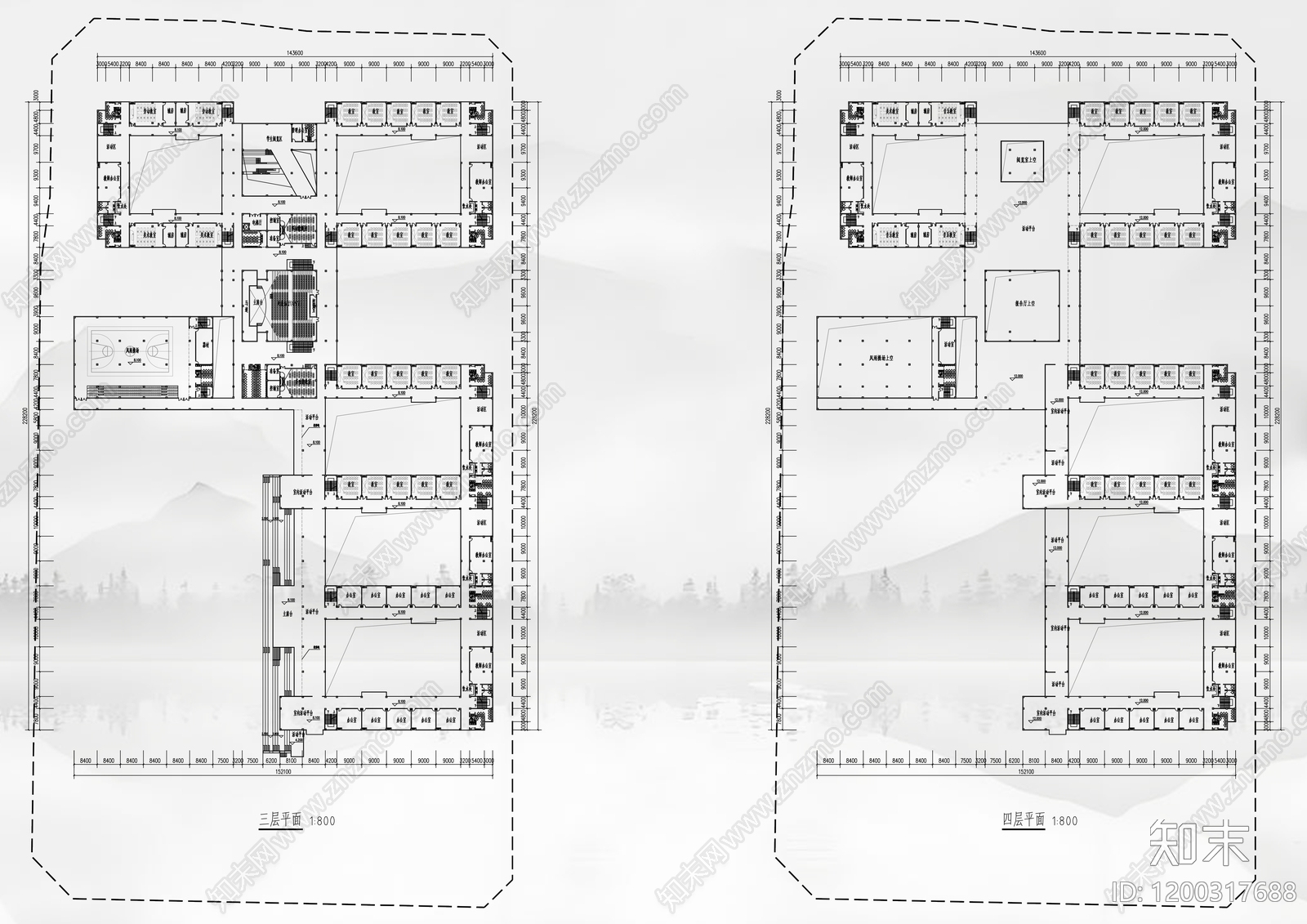现代学校建筑cad施工图下载【ID:1200317688】
