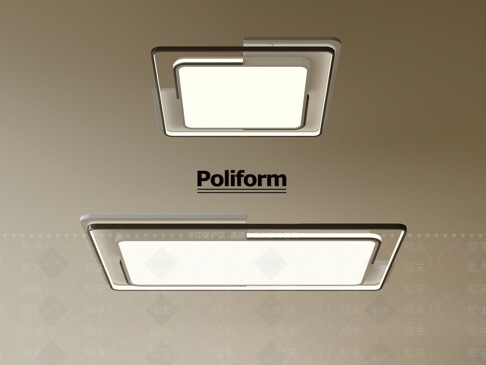 吸顶灯3D模型下载【ID:1200319504】