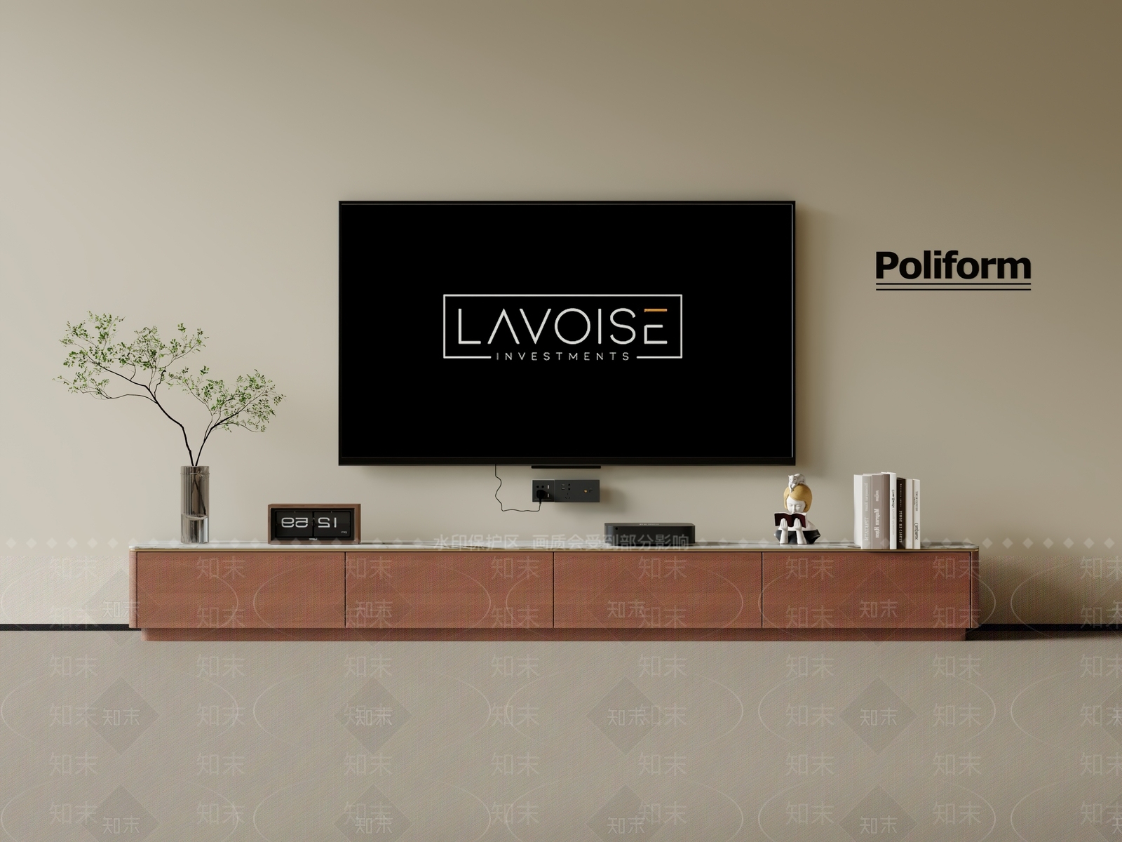 现代中古电视柜3D模型下载【ID:1200319741】