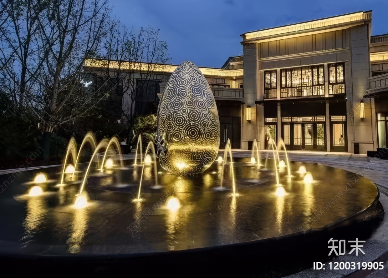 喷泉水景施工图下载【ID:1200319905】