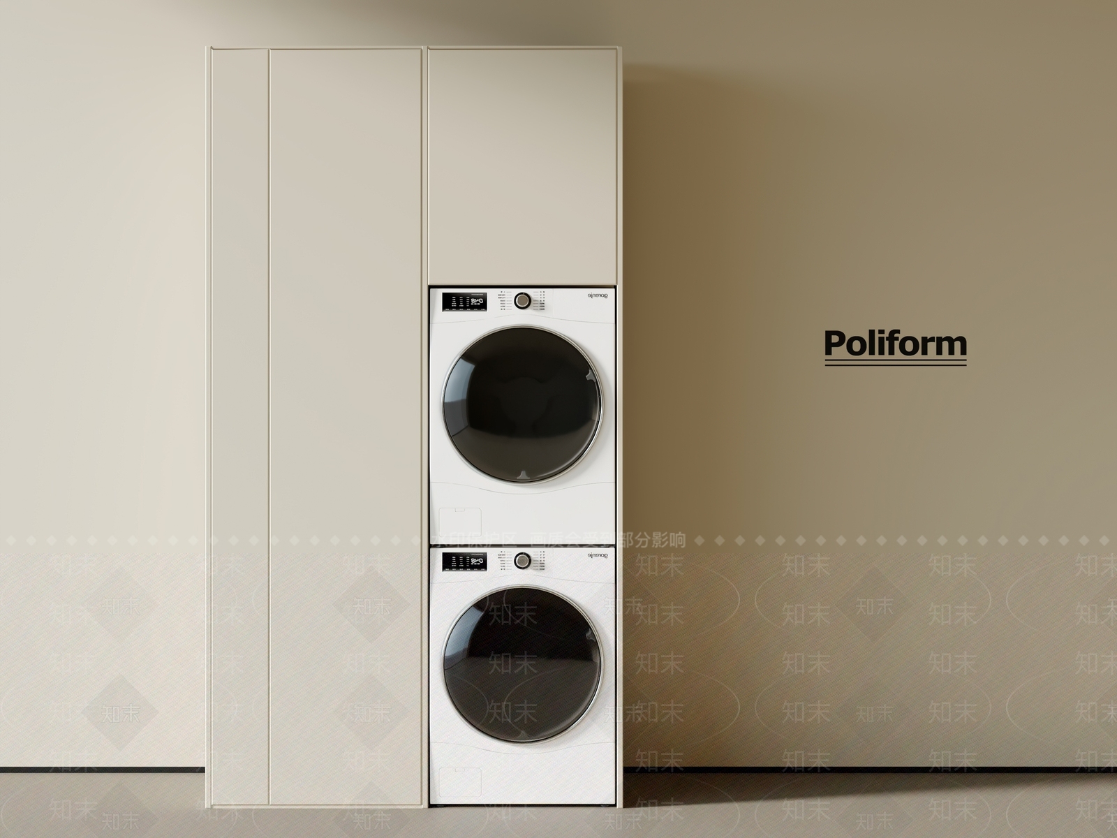 现代中古洗衣机柜3D模型下载【ID:1200323164】