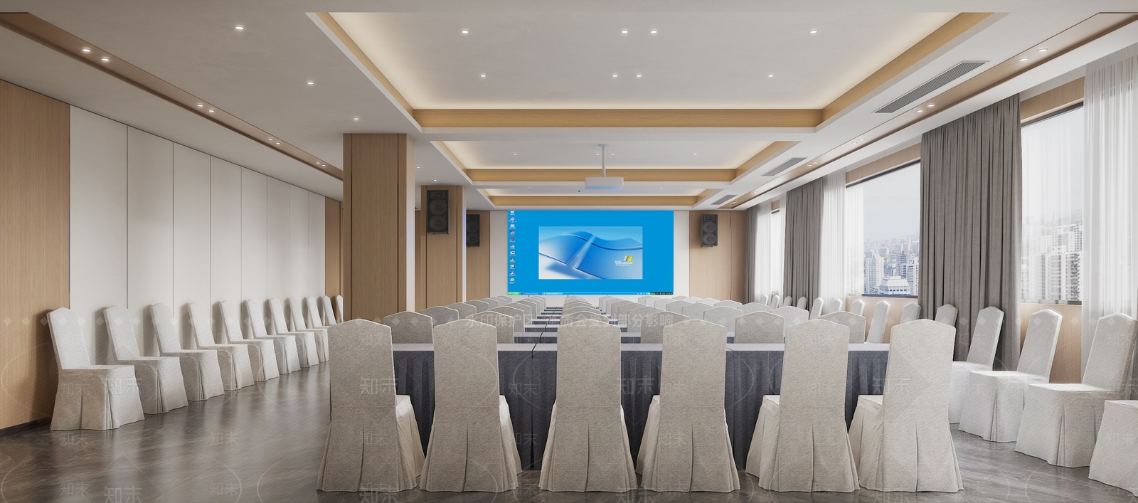 新中式会议室3D模型下载【ID:1200326178】