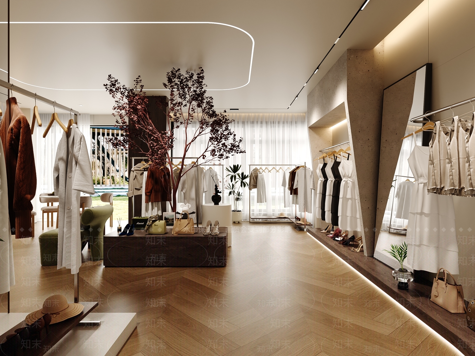 现代服装店3D模型下载【ID:1200327506】