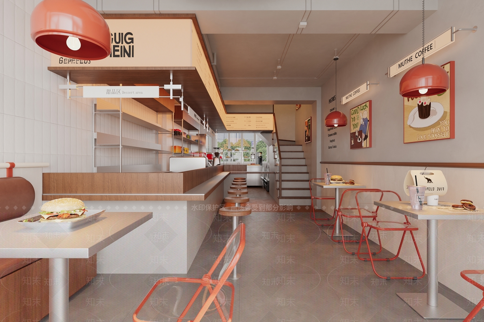 现代工业西餐厅3D模型下载【ID:1200329263】