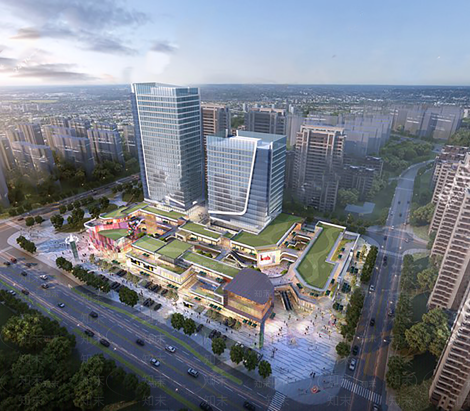 现代商场建筑SU模型下载【ID:1200329111】