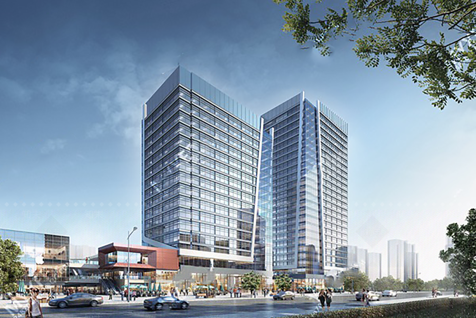 现代商场建筑SU模型下载【ID:1200329111】