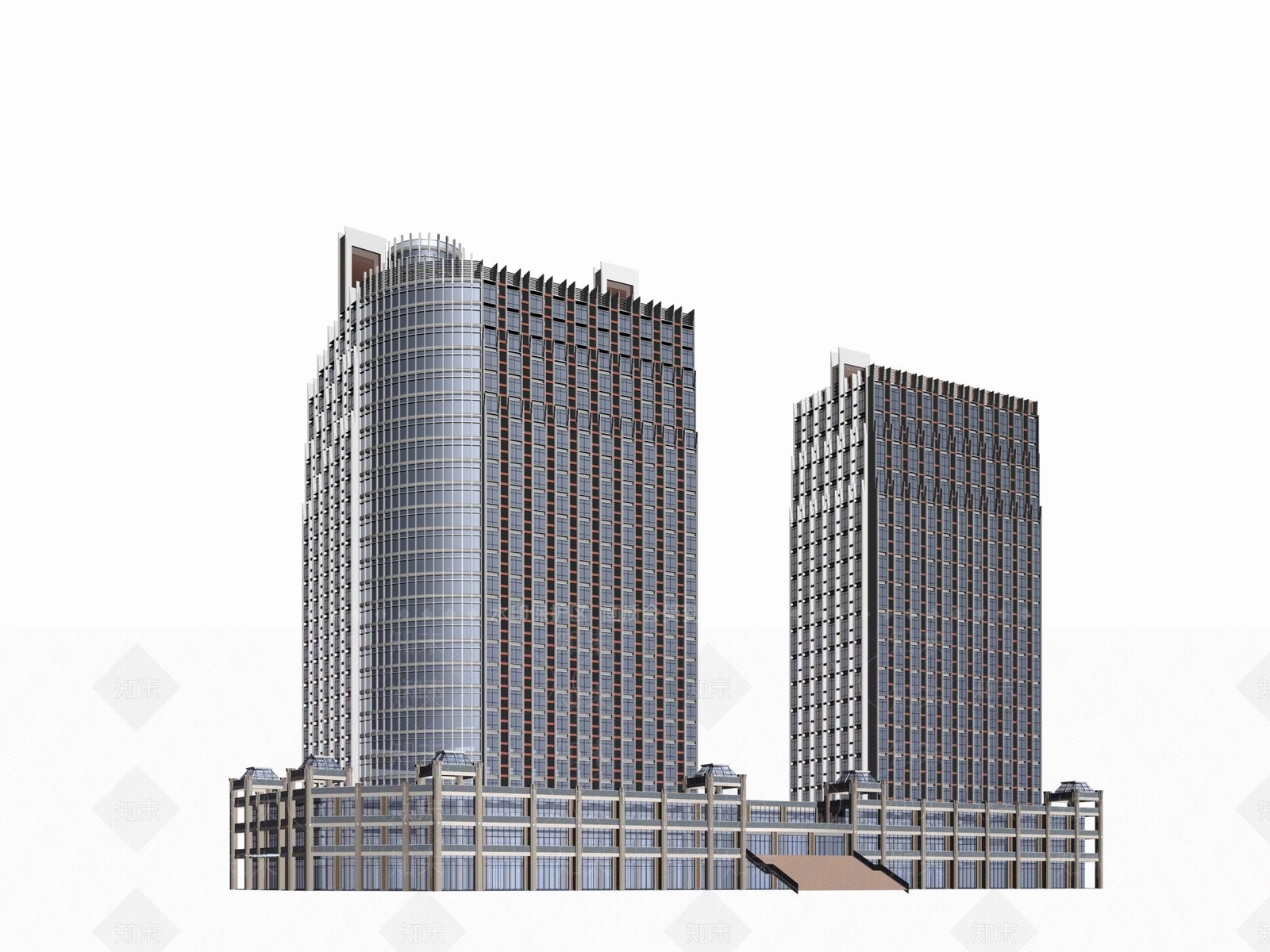 现代写字楼3D模型下载【ID:1200333996】