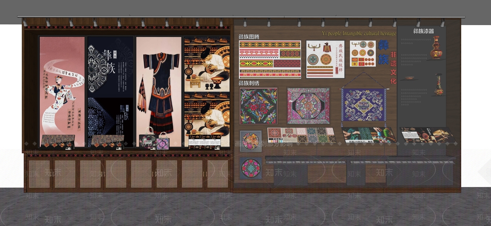 现代中古文创展台SU模型下载【ID:1200334099】