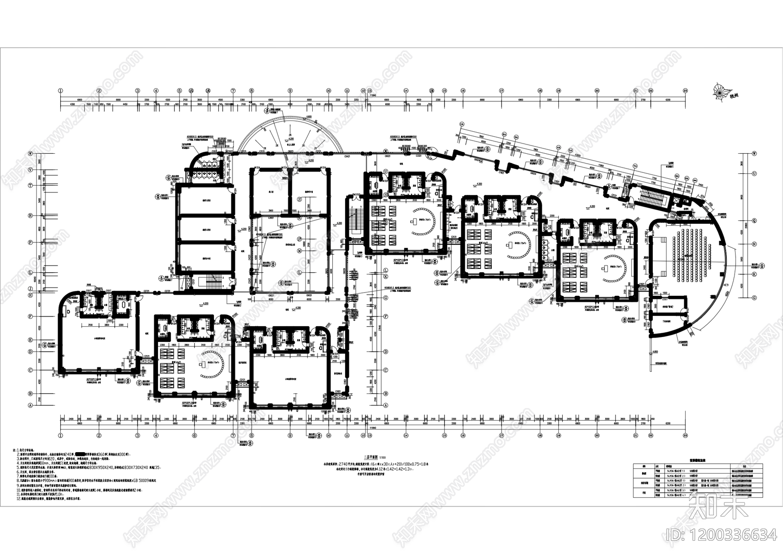 现代幼儿园建筑cad施工图下载【ID:1200336634】