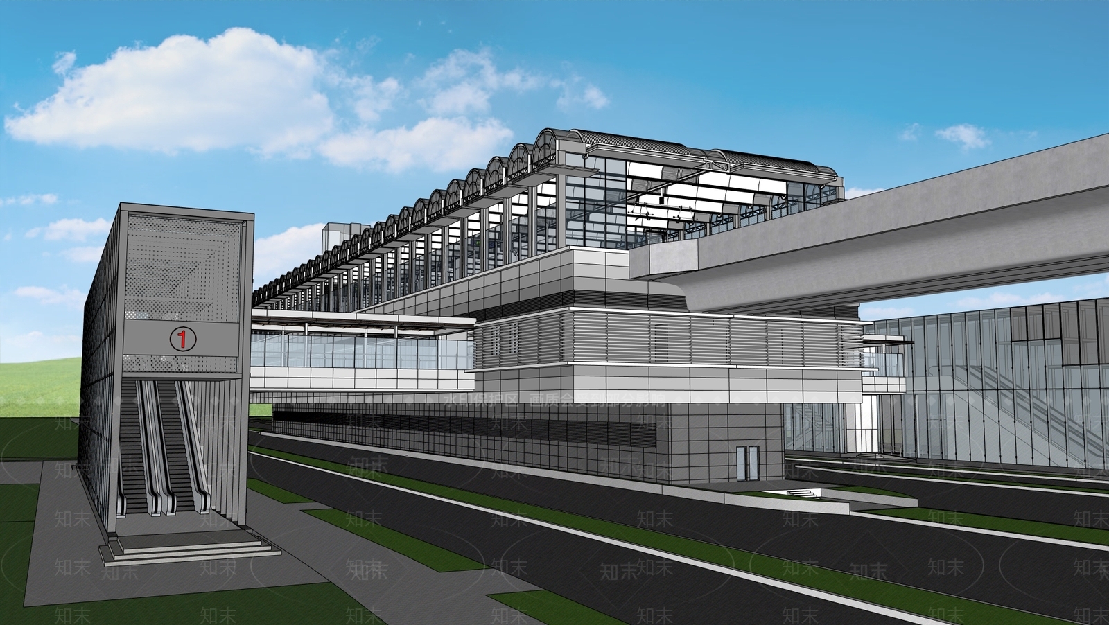 现代连廊SU模型下载【ID:1200337728】