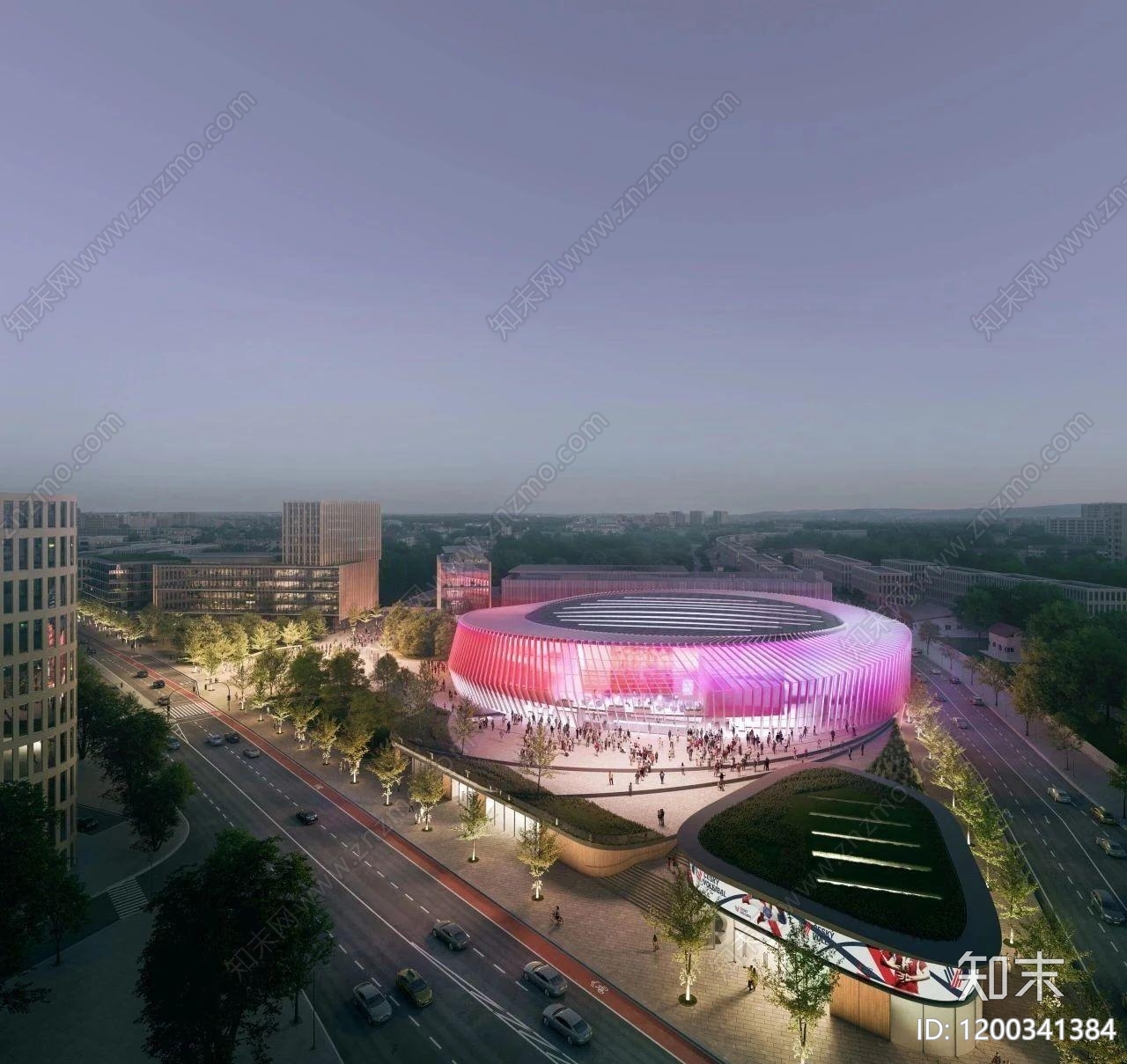 现代体育馆建筑下载【ID:1200341384】