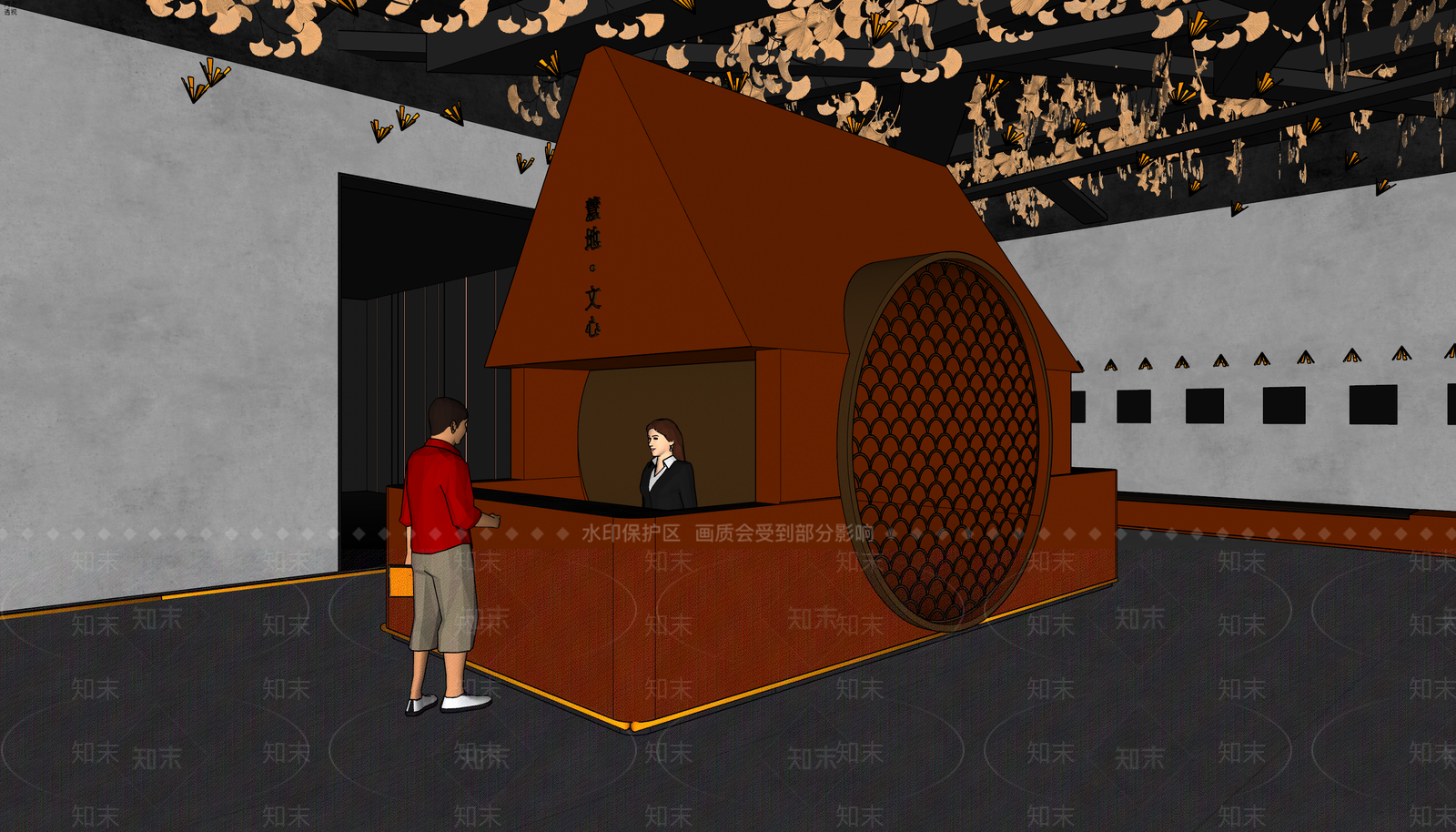现代轻奢其他文化空间SU模型下载【ID:1200341803】
