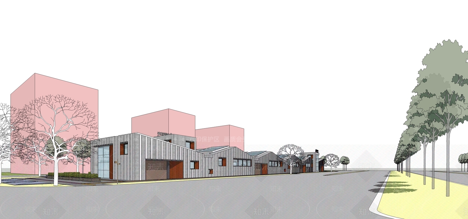 现代其他商业建筑SU模型下载【ID:1200346494】
