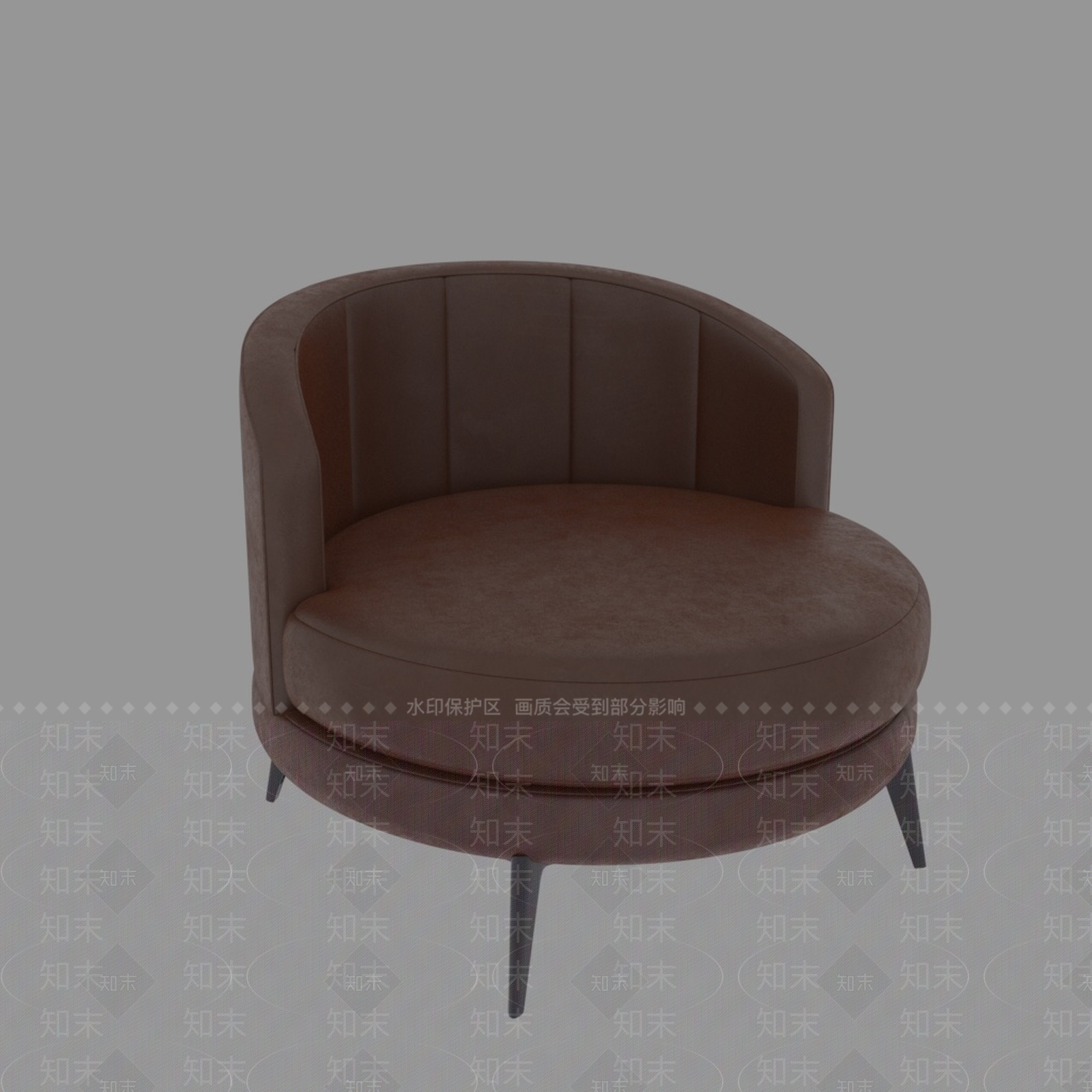 新中式单人沙发3D模型下载【ID:1200350790】