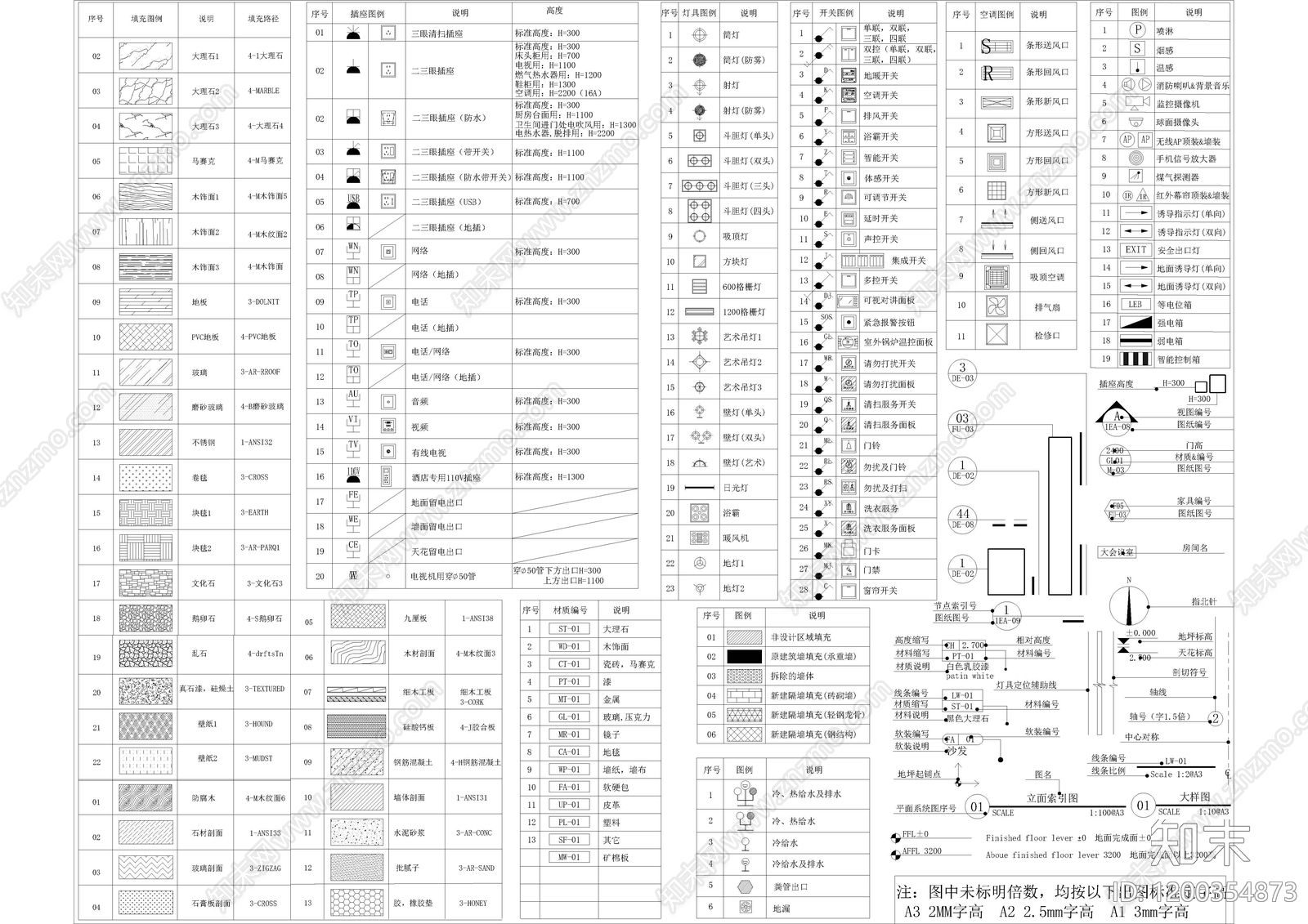 现代家具图库施工图下载【ID:1200354873】