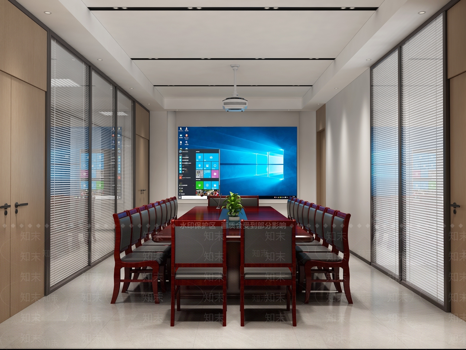 现代会议室3D模型下载【ID:1200357619】