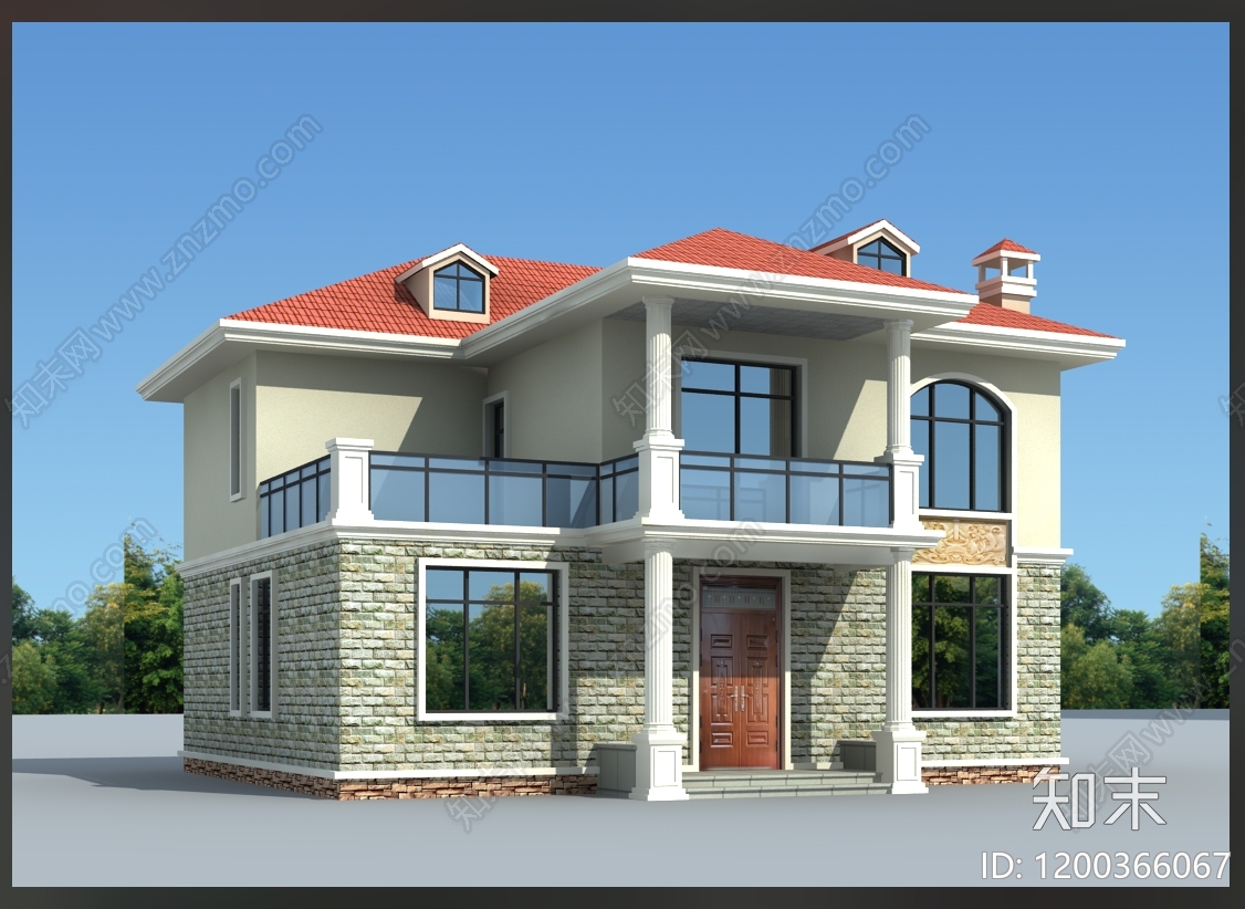 欧式简欧别墅建筑cad施工图下载【ID:1200366067】