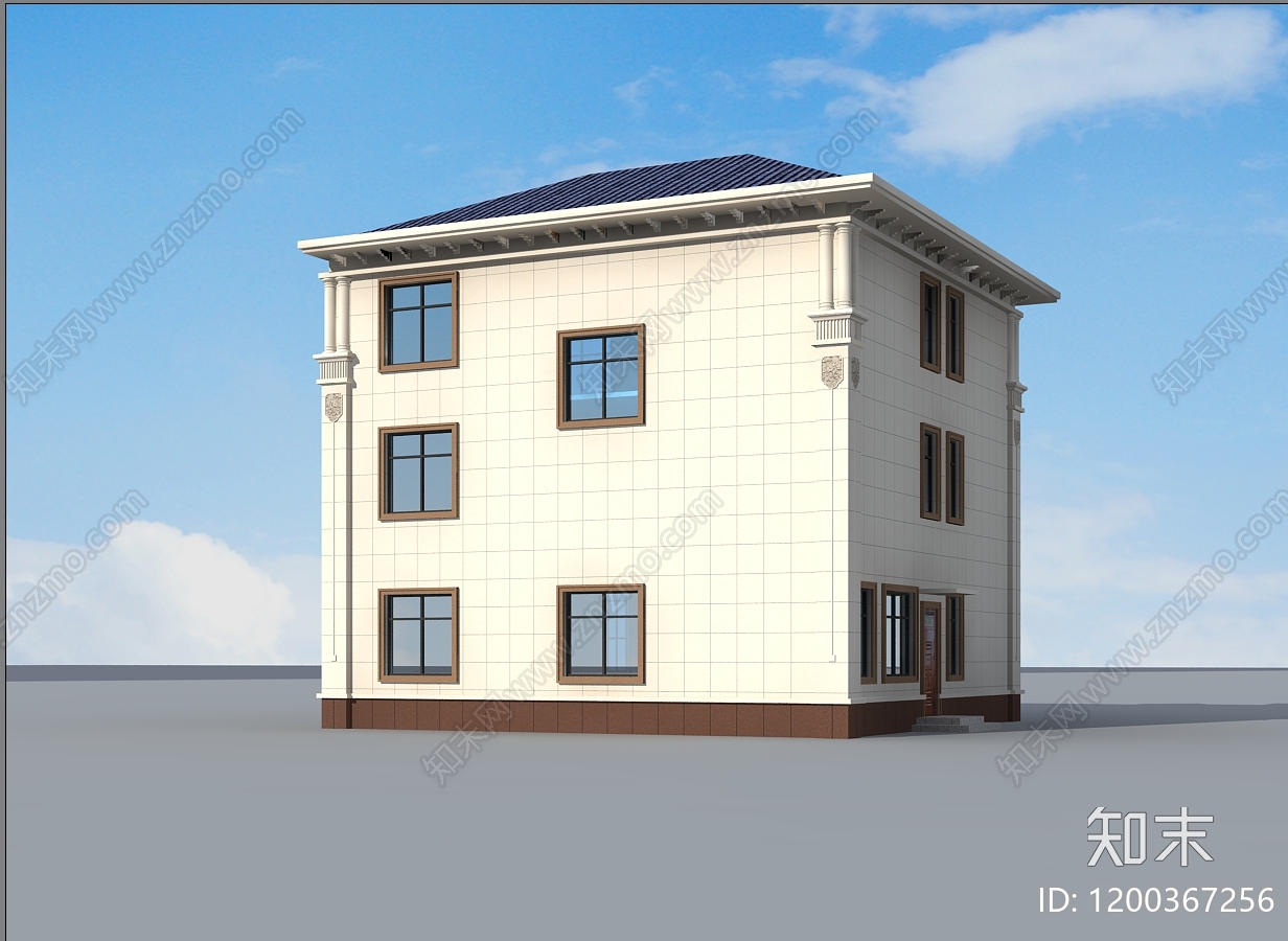欧式简欧别墅建筑cad施工图下载【ID:1200367256】
