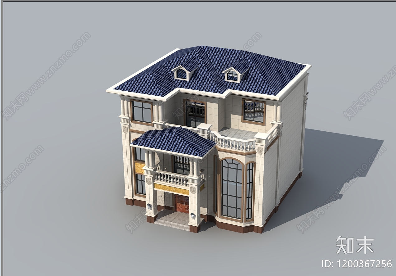欧式简欧别墅建筑cad施工图下载【ID:1200367256】