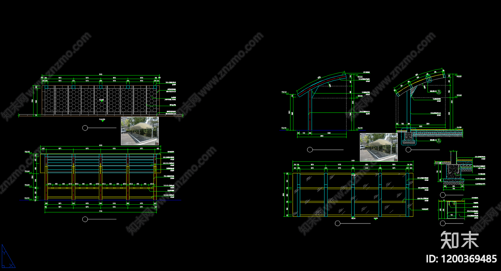 现代停车位施工图下载【ID:1200369485】