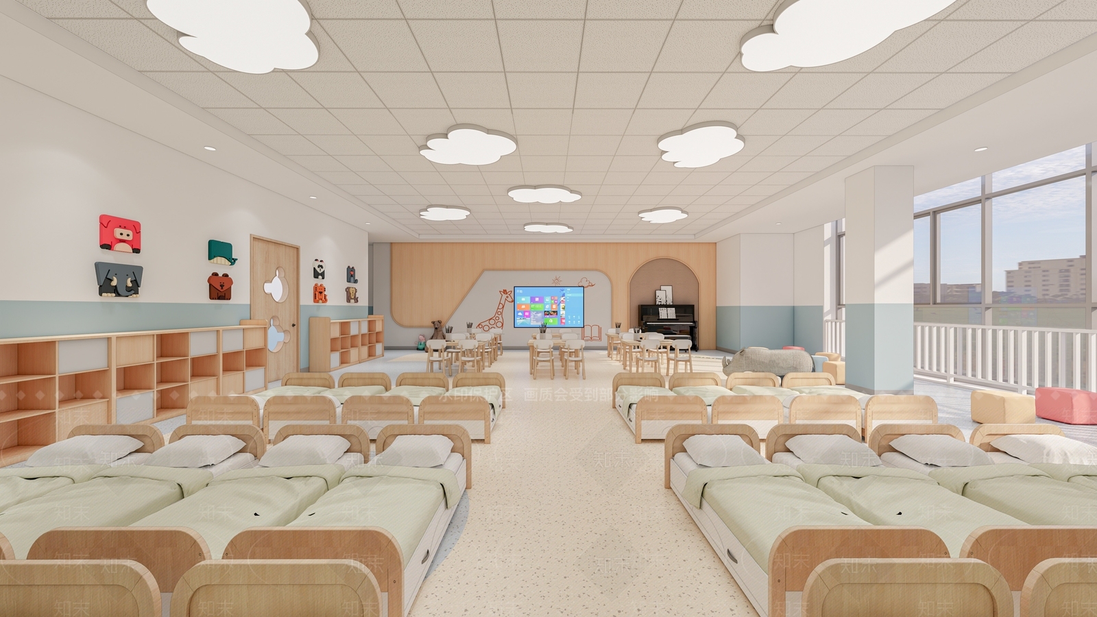 现代幼儿园内部SU模型下载【ID:1200370068】