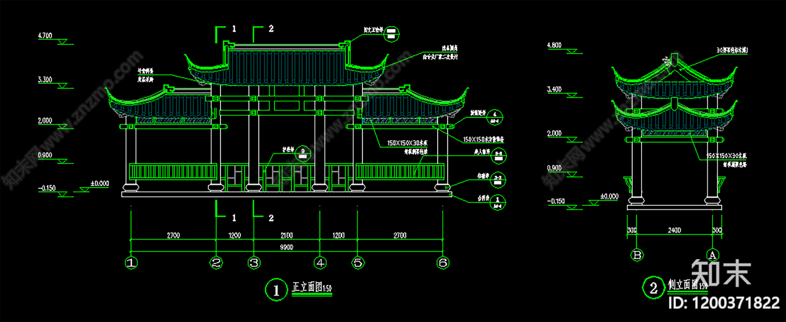 其他古建筑cad施工图下载【ID:1200371822】