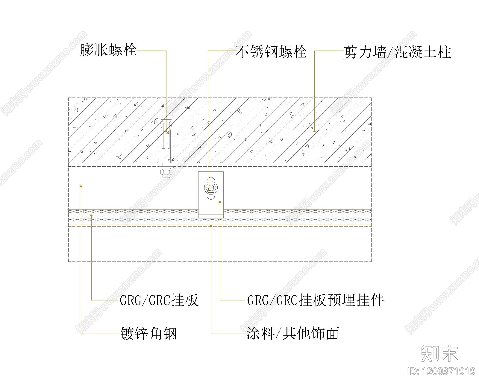 墙面节点施工图下载【ID:1200371919】