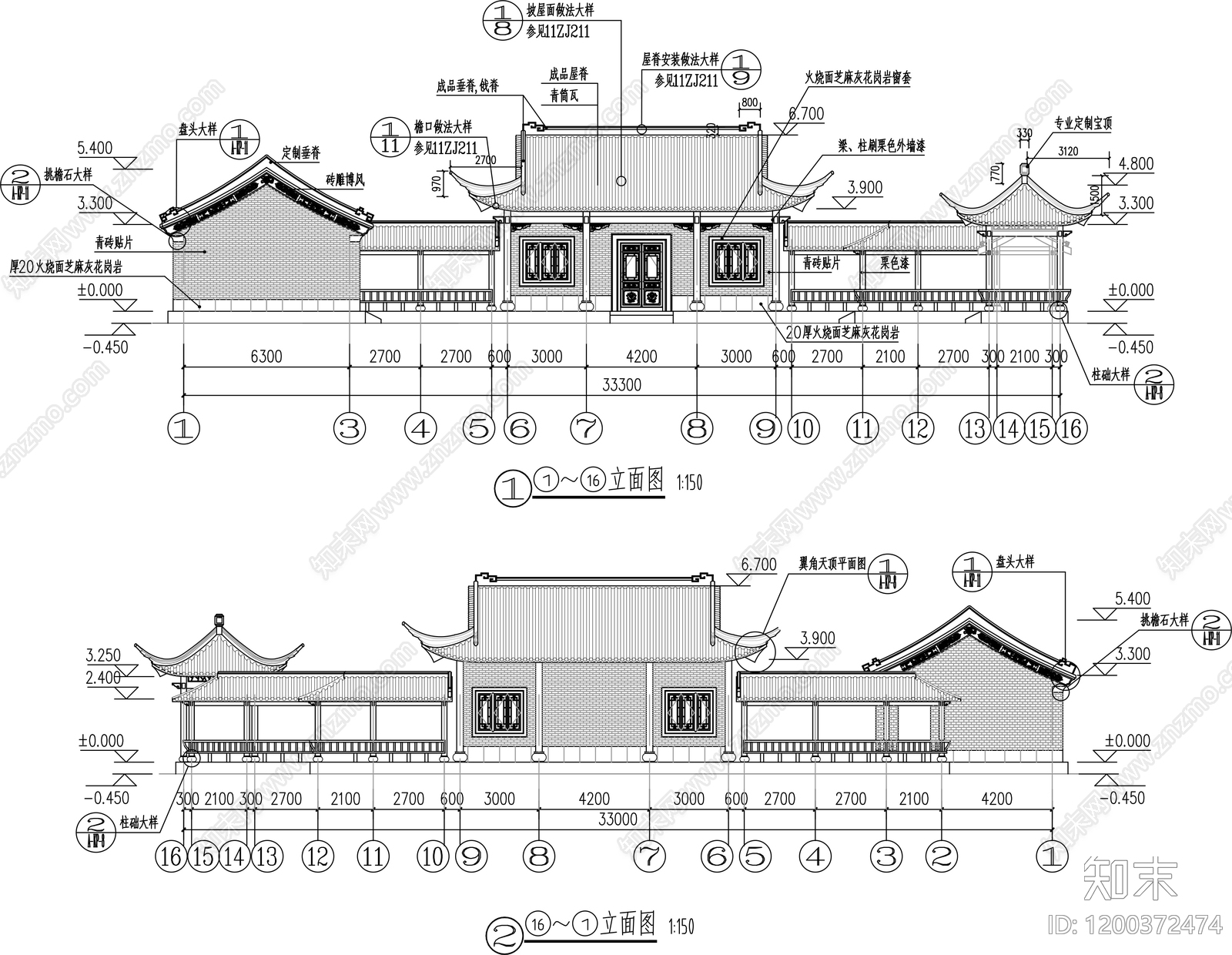 其他古建筑cad施工图下载【ID:1200372474】
