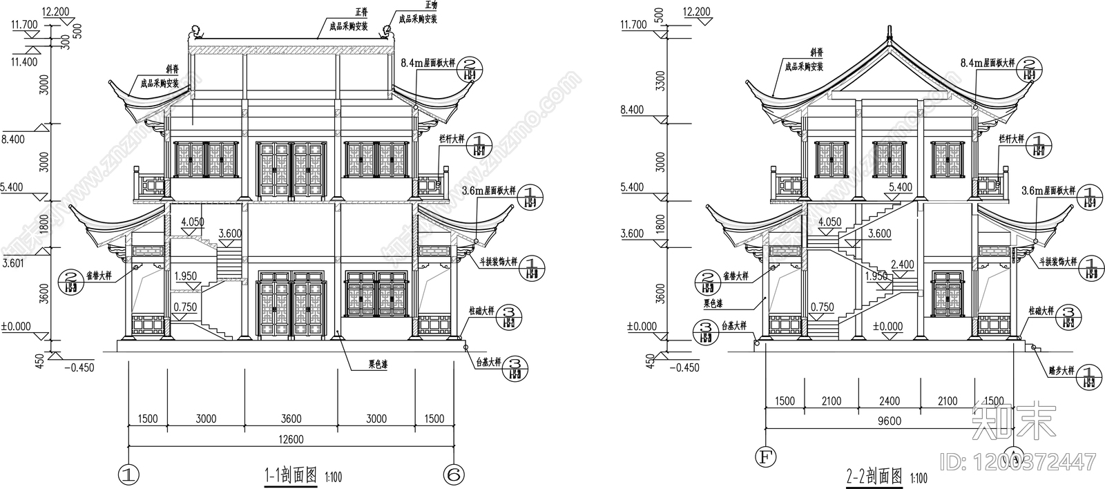 其他古建筑cad施工图下载【ID:1200372447】