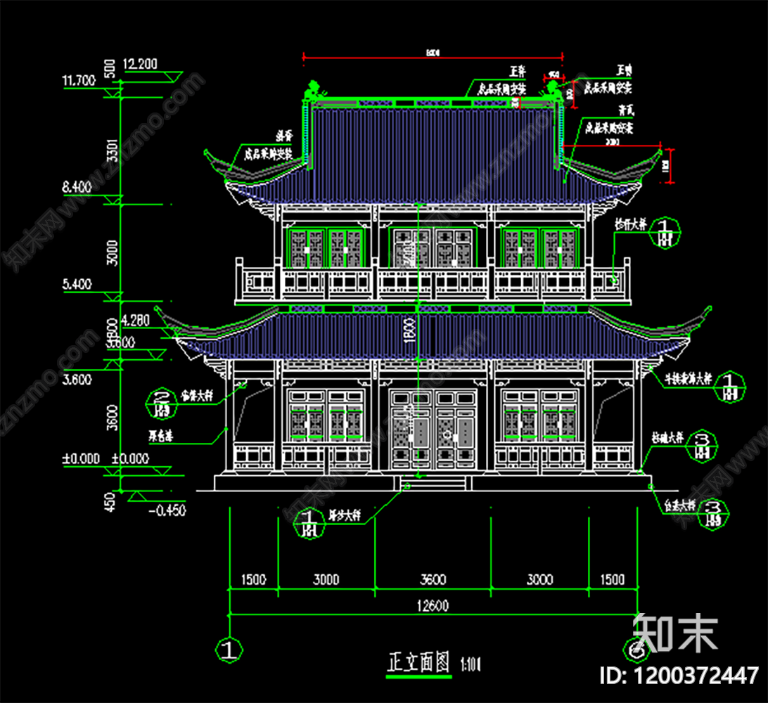 其他古建筑施工图下载【ID:1200372447】