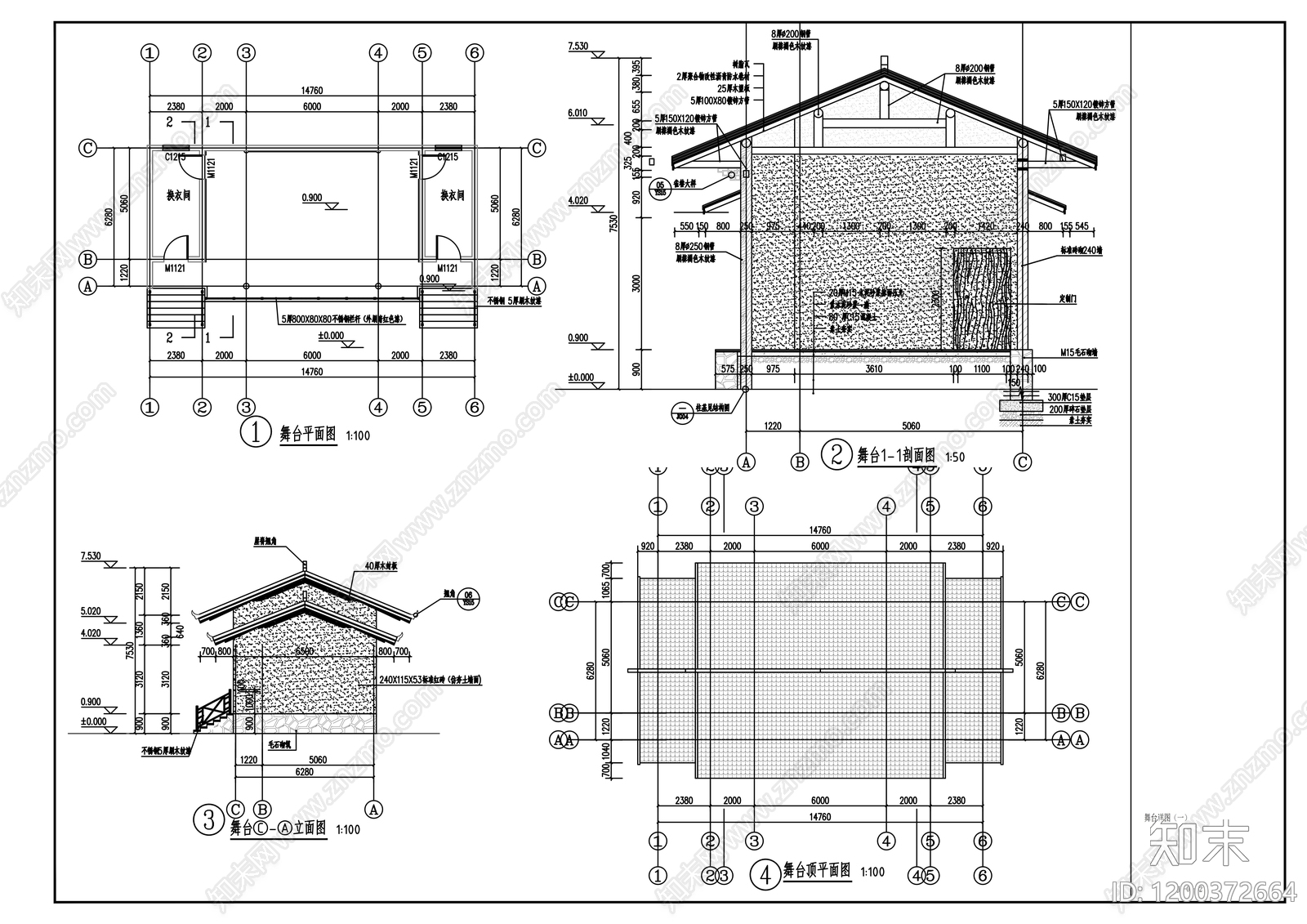 新中式其他公共建筑cad施工图下载【ID:1200372664】