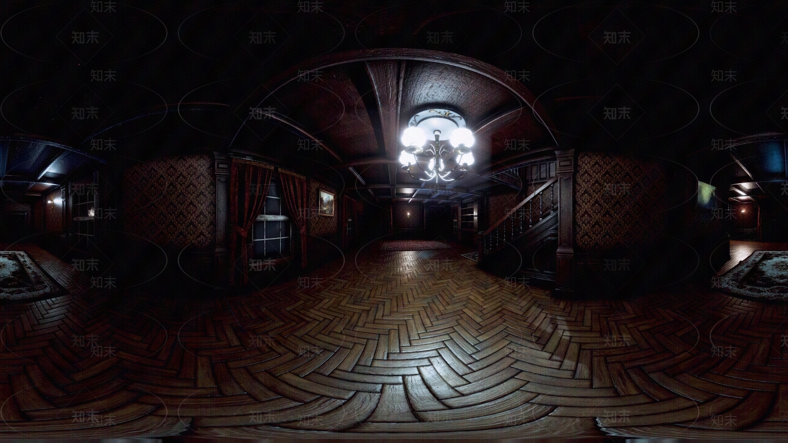 现代复古室内HDR贴图下载【ID:1200373378】